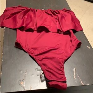 Burgundy bodysuit